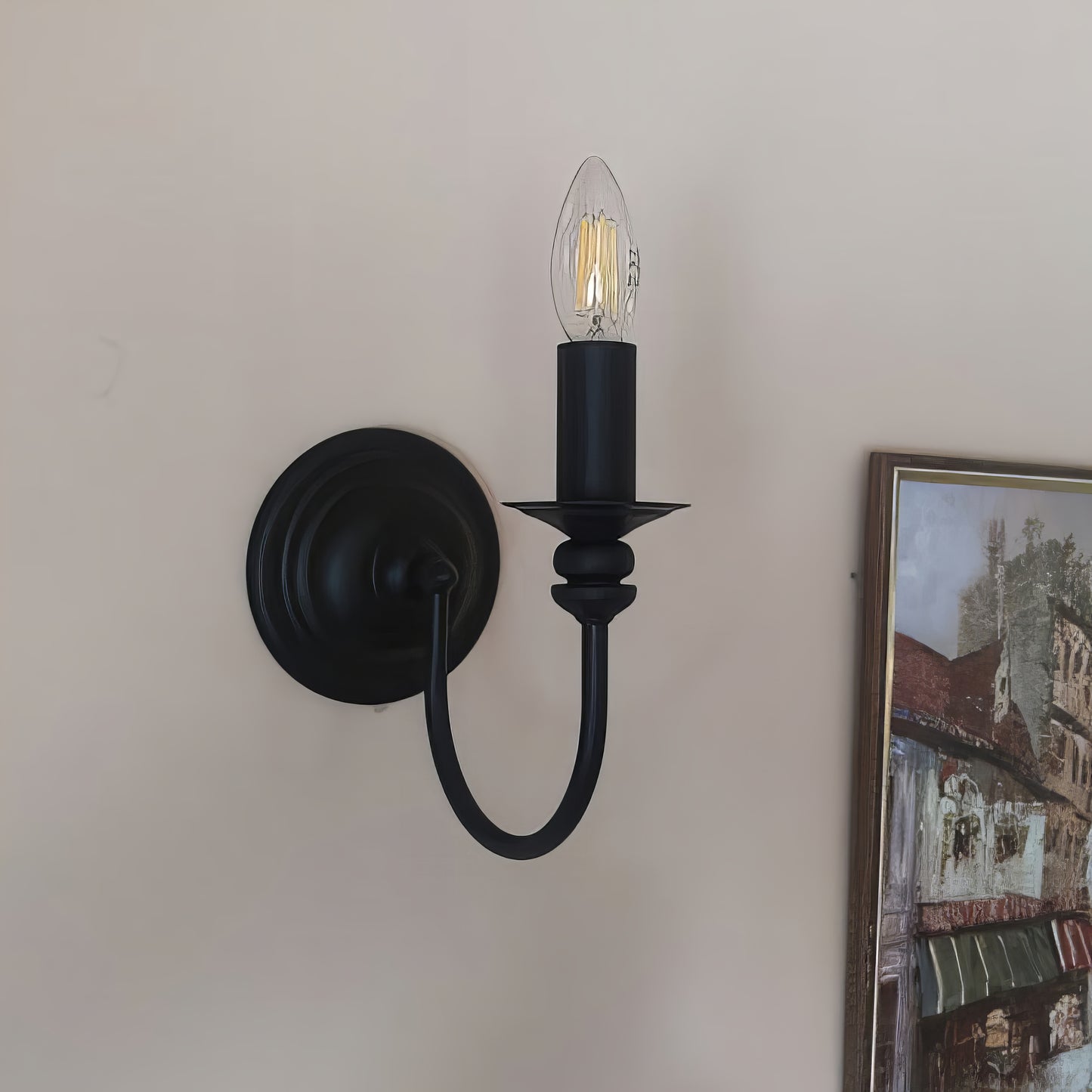 Метален Класически Аплик | тип свещ | стенна единична лампа | Ч A 11 |