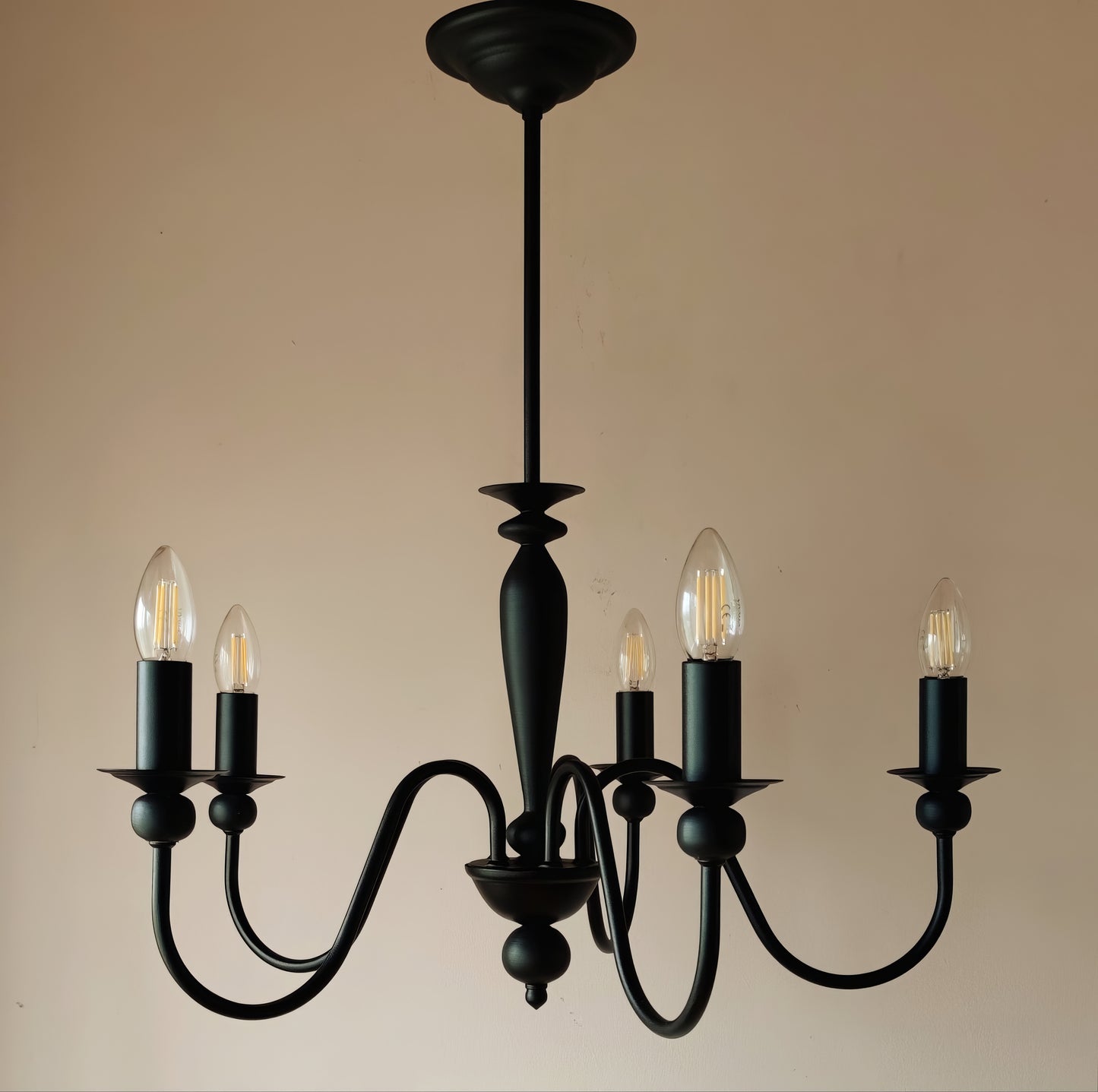 Модерен Висящ Полилей | 5 рамена | тип свещ | метален | ПO 20 |