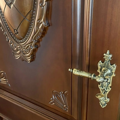 Старинна барокова луксозна брава с корона и лъв | Б 10 |