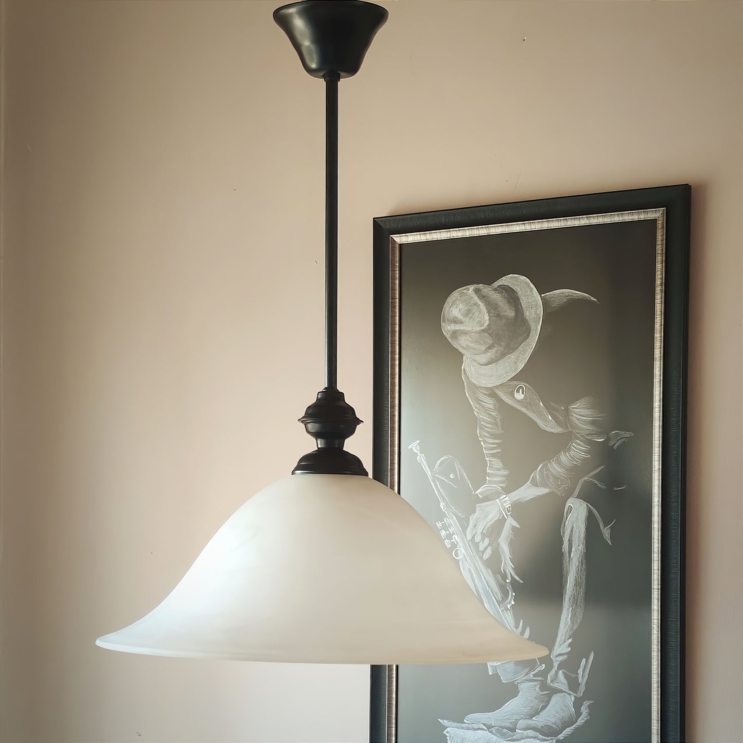 Класически пендел със стъклен абажур | висяща лампа | Ч ПЕ 10 |