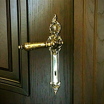 Старинна барокова луксозна месингова брава | Б 11 |