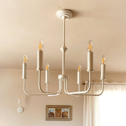 Модерен класически висящ полилей | 6 рамена | тип свещ | БЕЗ/С текстилни абажури | метален | Б ПO 32 |