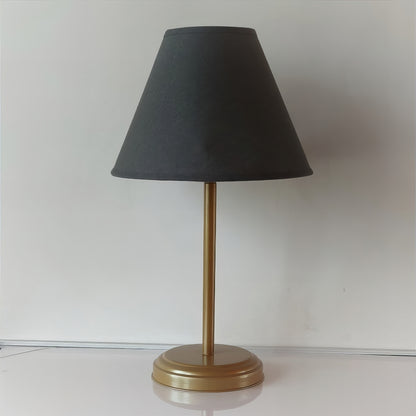 Класическа метална нощна/ настолна лампа | с включен текстилен абажур | Модерна лампа | З НЛ 10 |