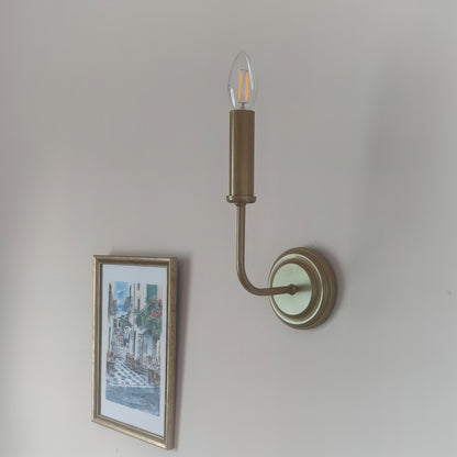 Модерен единичен аплик | тип свещ | стенна лампа | метален | З A 23 |