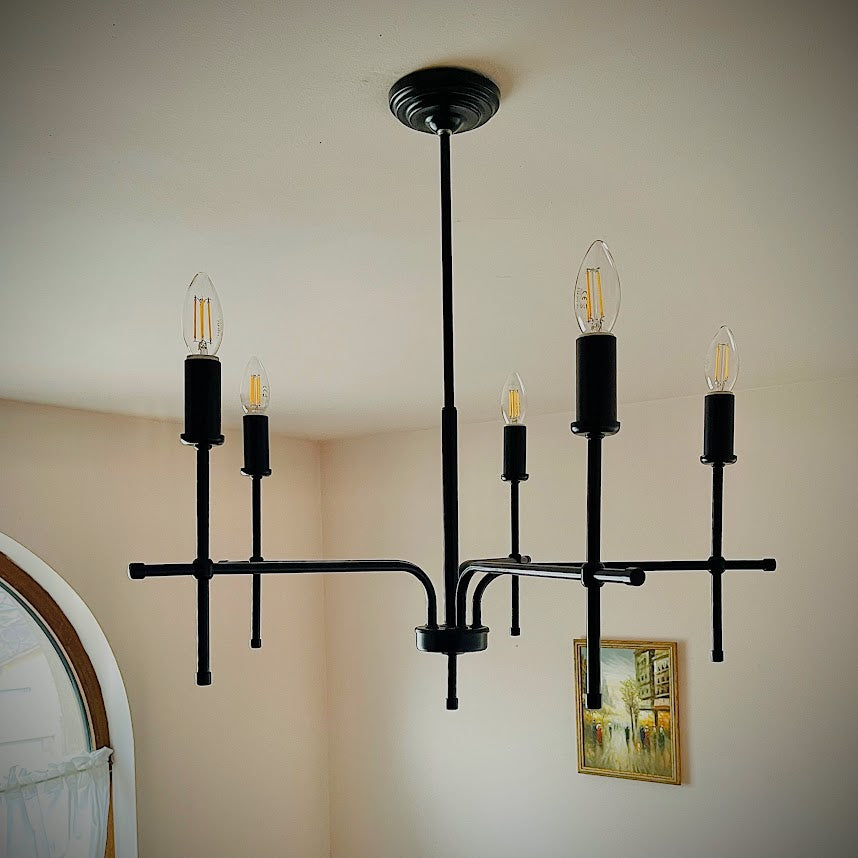 Класически полилей | тип свещ | 5 рамена | БЕЗ/С текстилни Абажури | ПO 43 |