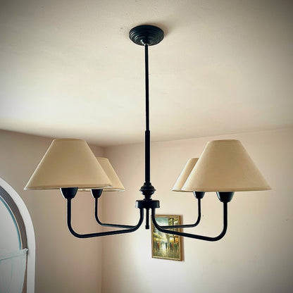 Класически асиметричен метален полилей тип свещ | БЕЗ/С текстилни абажури | 4 Рамена | ПO 40 |