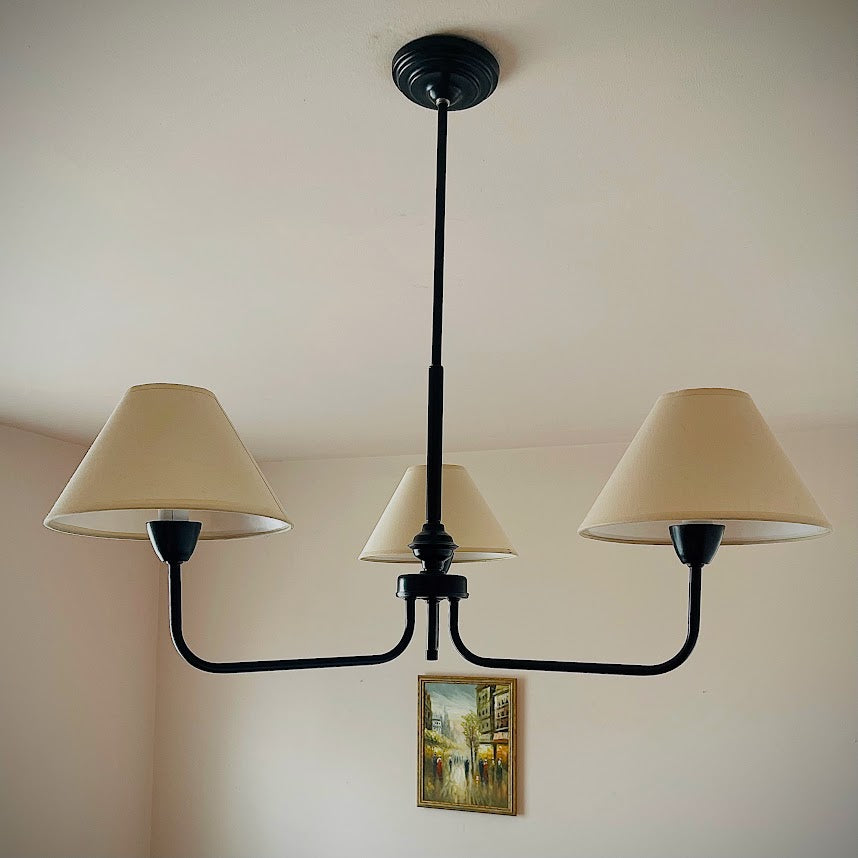 Модерен полилей  с текстилни абажури | 3 рамена | З ПO 48 |