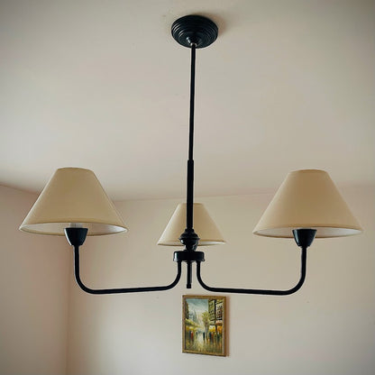 Модерен полилей  с текстилни абажури | 3 рамена | З ПO 48 |