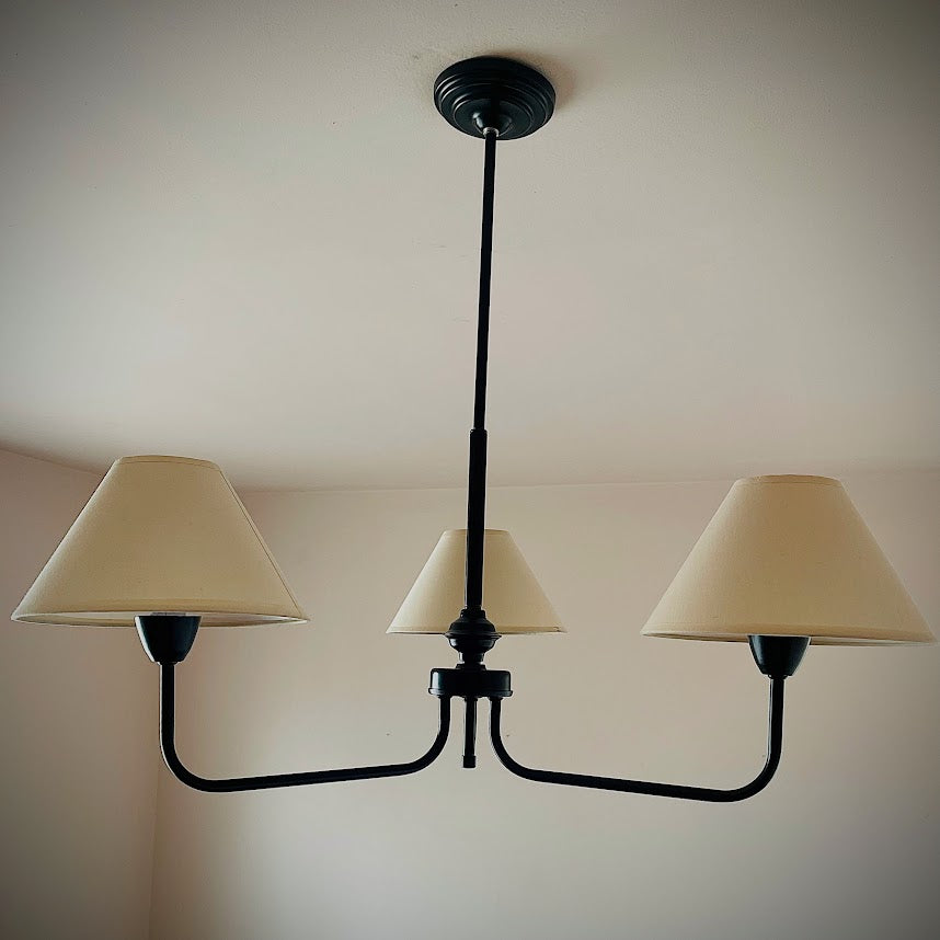 Модерен полилей  с текстилни абажури | 3 рамена | З ПO 48 |