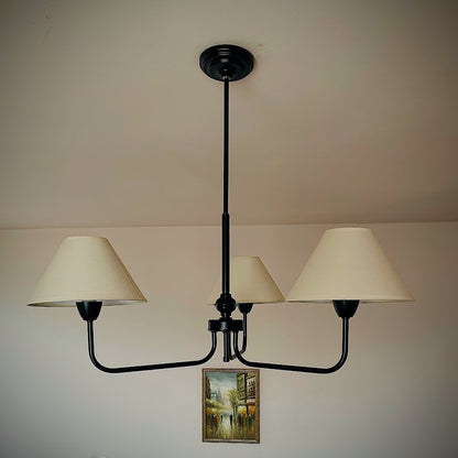 Модерен полилей  с текстилни абажури | 3 рамена | З ПO 48 |