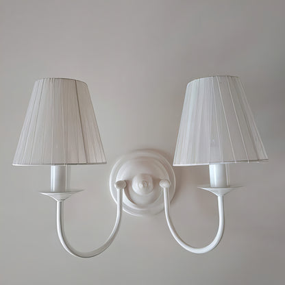 Метален Kласически Aплик | стенна двойна лампа | тип свещ | БЕЗ / С Абажур | Б A 12 |