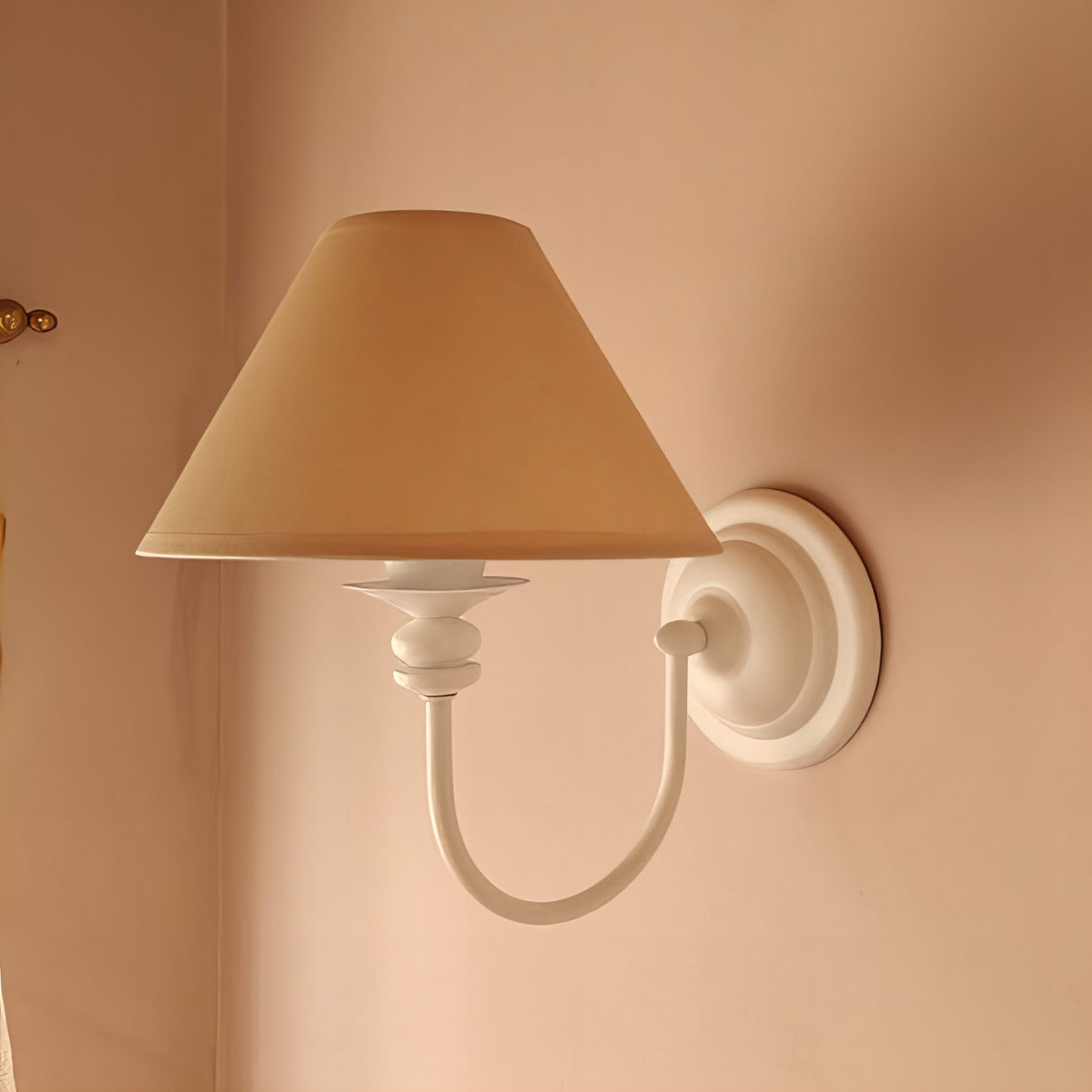 Метален класически аплик с текстилен абажур - единичен | Б A 13 |