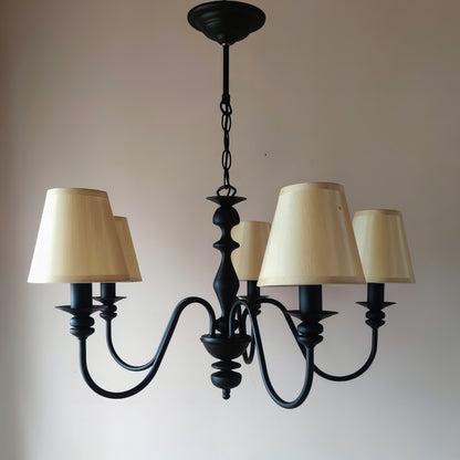 Класически полилей | 5 рамена  | БЕЗ/С текстилни абажури | тип свещ | Ч ПO 13 |