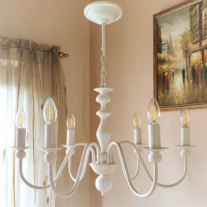 Класически Полилей | тип свещ | БЕЗ/С Текстилни абажури | 6 рамена | Б ПO 17 |