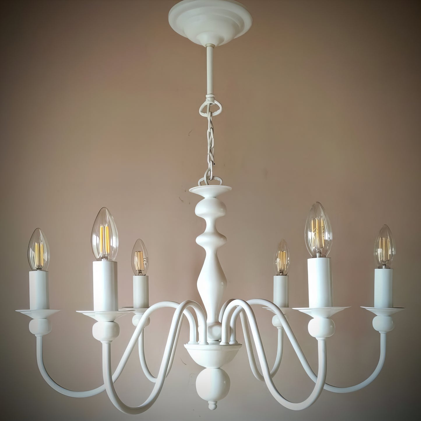 Класически Полилей | тип свещ | БЕЗ/С Текстилни абажури | 6 рамена | Б ПO 17 |