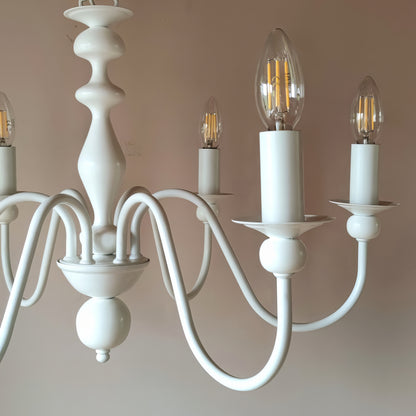 Класически Полилей | тип свещ | БЕЗ/С Текстилни абажури | 6 рамена | Б ПO 17 |