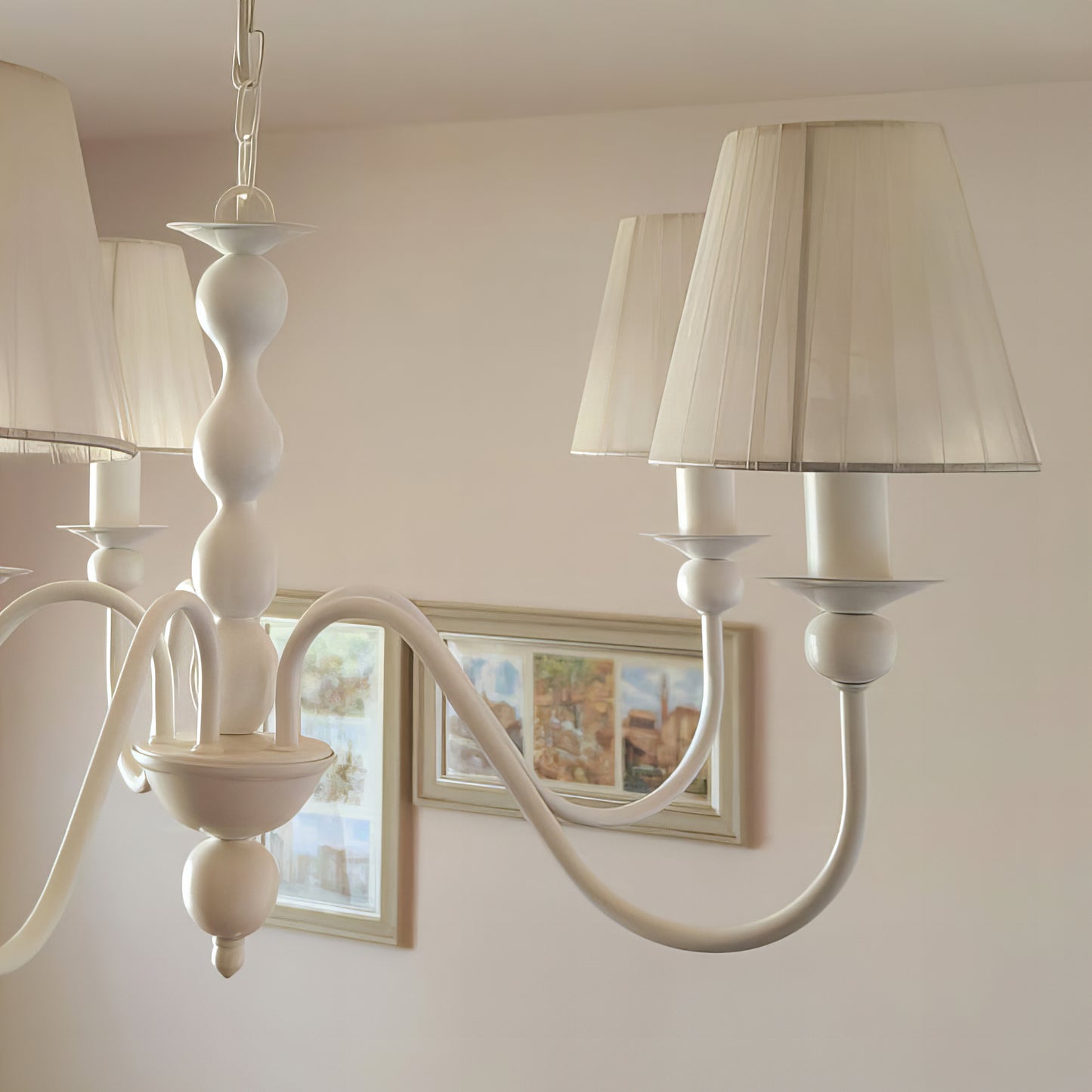 Класически полилей тип свещ с 5 рамена | БЕЗ/С текстилни абажури | Б ПO 27 |