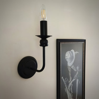 Модерен единичен аплик | Tип Свещ | Стенна лампа | БЕЗ/С текстилен абажур | Ч A 21 |