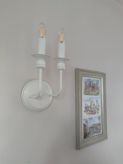 Модерен единичен аплик | Тип свещ | Стенна лампа | Метален | Б A 20 |