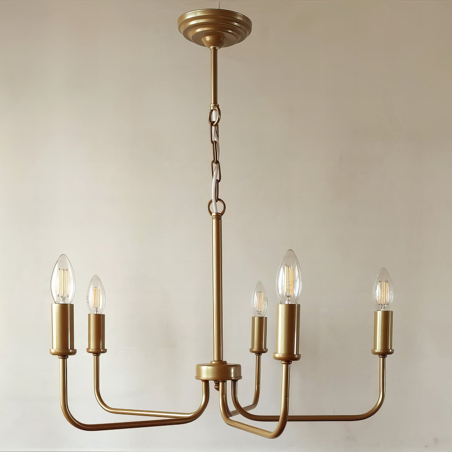 Класически полилей тип свещ | 5 рамена | БЕЗ/С текстилни абажури | ПO 38 |