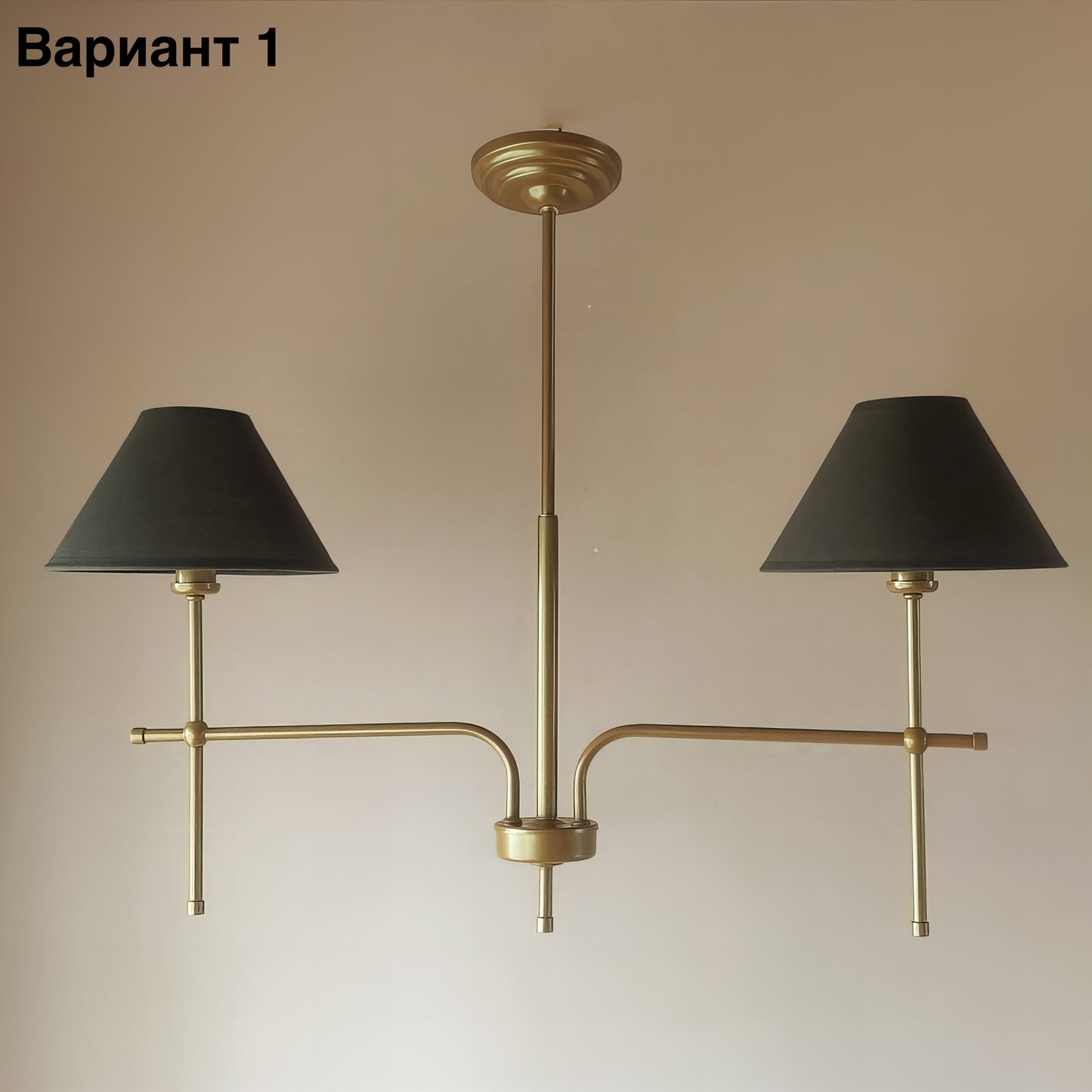 Класически асиметричен метален полилей тип свещ | БЕЗ/С текстилни абажури | 2 Рамена | ПO 42 |