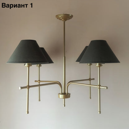 Класически  метален полилей тип свещ | БЕЗ/С текстилни абажури | 4 Рамена | ПO 41 |