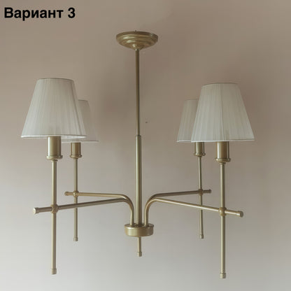 Класически  метален полилей тип свещ | БЕЗ/С текстилни абажури | 4 Рамена | ПO 41 |