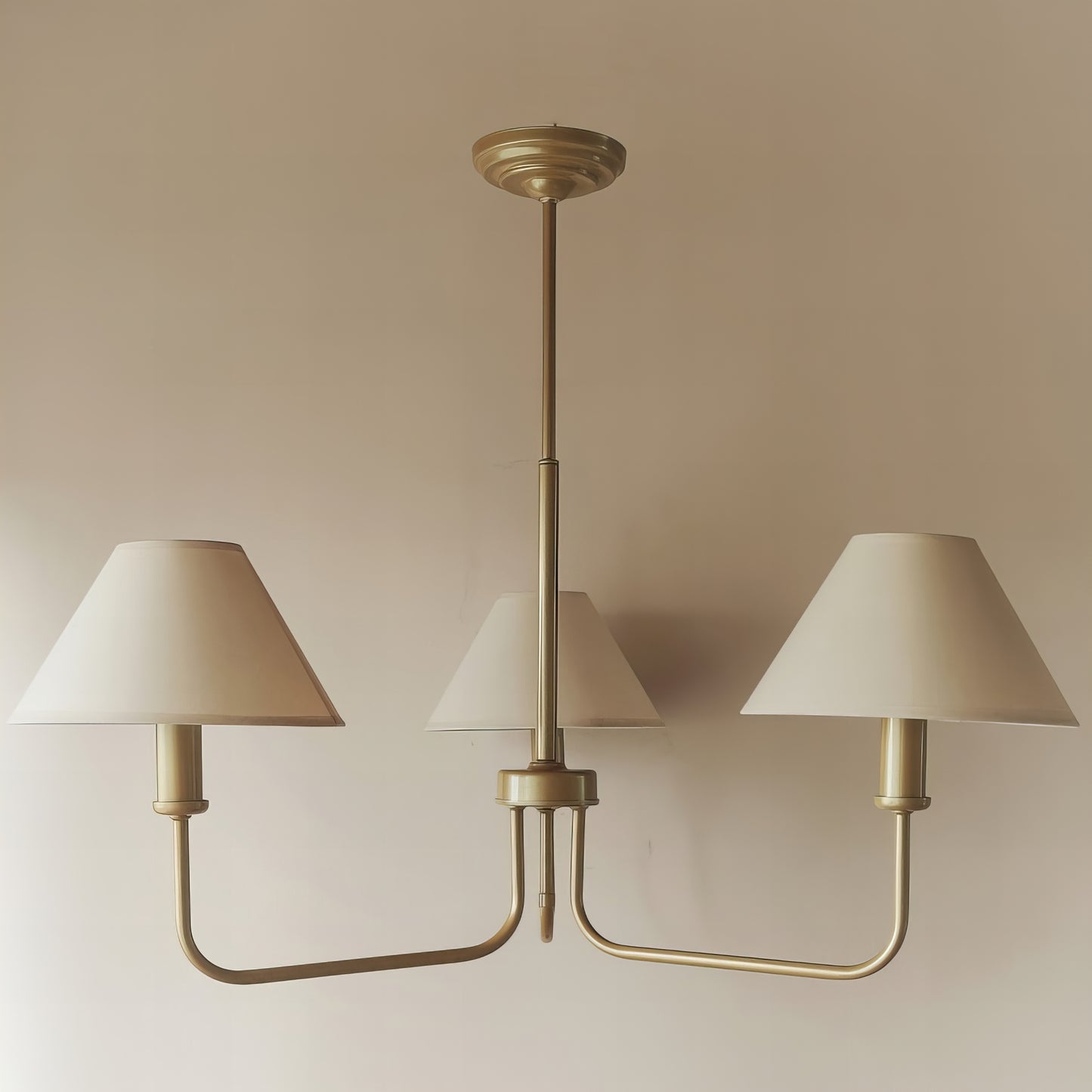 Модерен полилей  с текстилни абажури | 3 рамена | З ПO 48 |