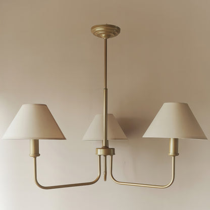 Модерен полилей  с текстилни абажури | 3 рамена | З ПO 48 |