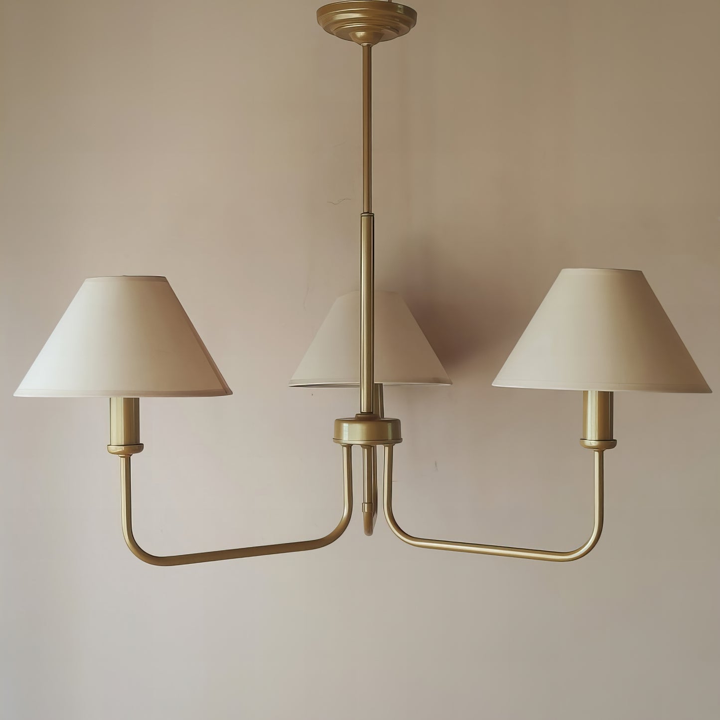 Модерен полилей  с текстилни абажури | 3 рамена | З ПO 48 |