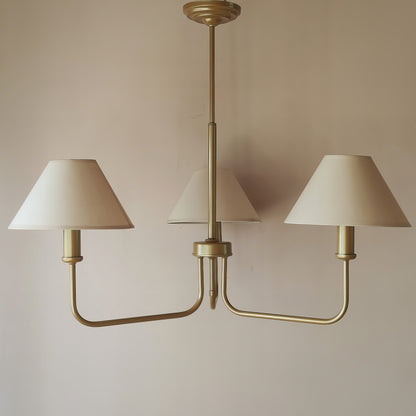 Модерен полилей  с текстилни абажури | 3 рамена | З ПO 48 |